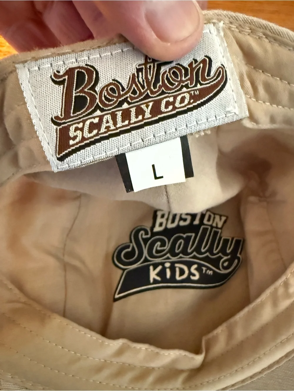 Boston Scally Classic Tan Cotton Newsboy Cap Kids Size Large 53cm-New